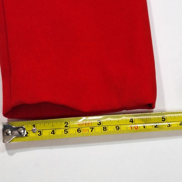 Women's Red Double Breasted Trench Jacket 12-14 Large Lined Mid-Length 80s-90s - Picture 11 of 12